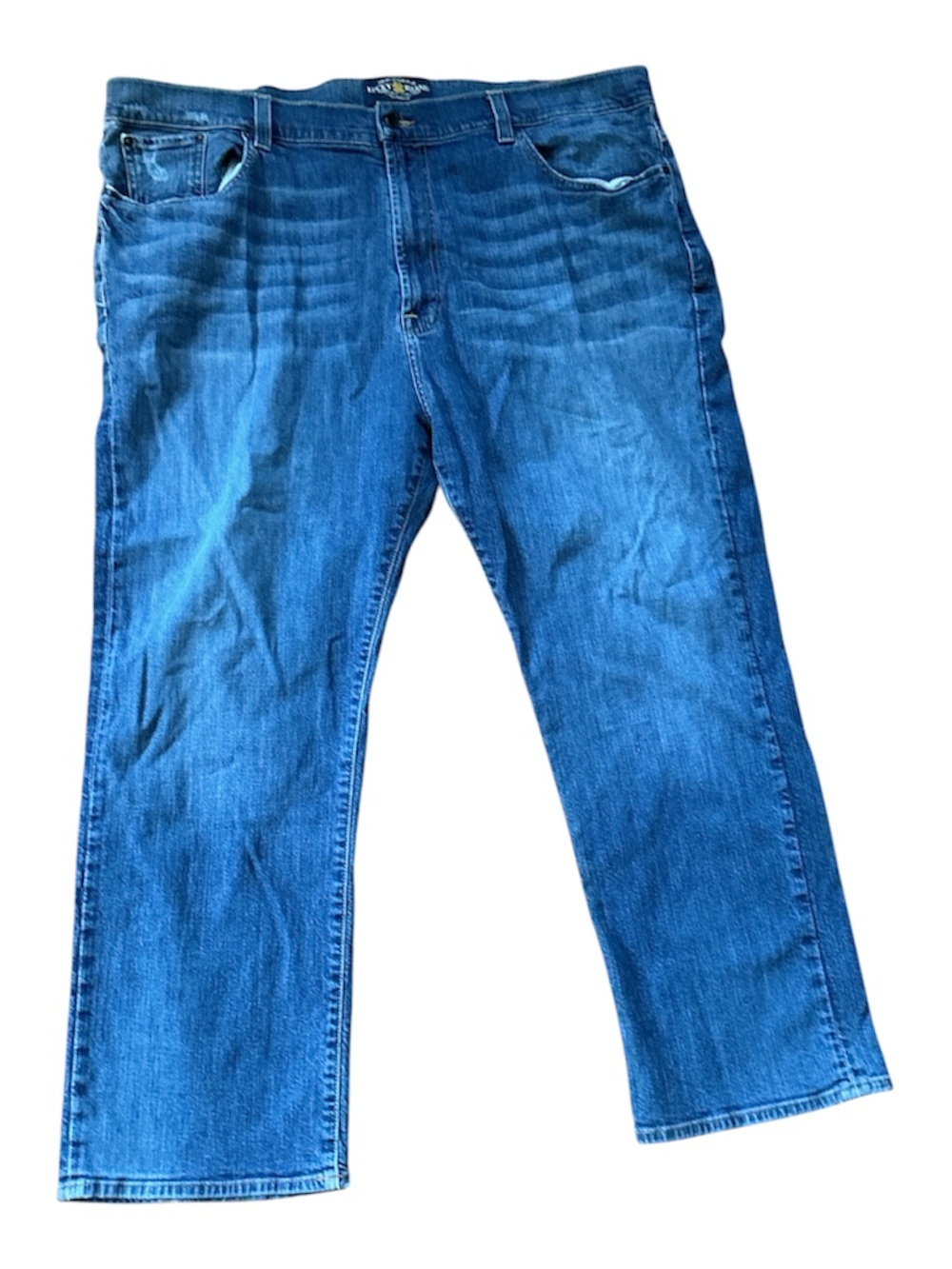 Vtg Lucky Jeans blue 46x30 181 relaxed Straight distressed pocket Mexico